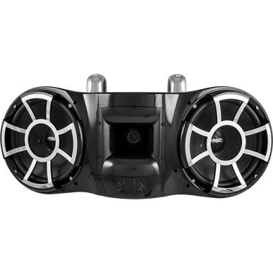 REV 410 B-FC V2 |Revolution Series Dual 10″ Black Tower Speaker With TC3 Fixed Clamps For Tube Diameter 1 7/8” To 3”
