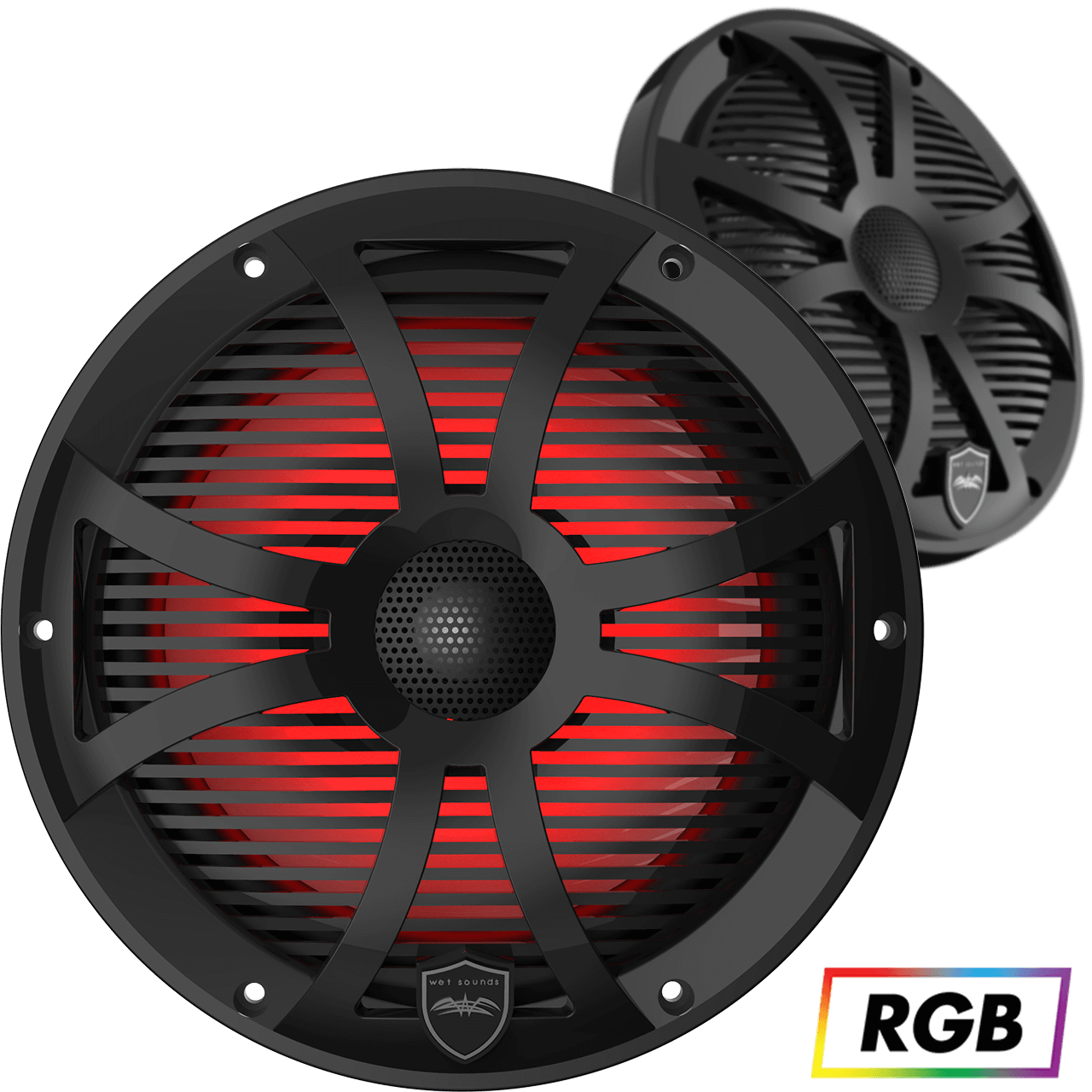 REVO 8-SW-B Black Closed SW Grille 8” Coaxial Speakers (pair)