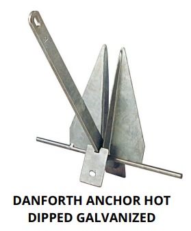 DANFORTH ANCHOR HOT DIPPED GALVANIZED
