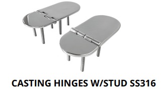 CASTING HINGES W/STUD SS316