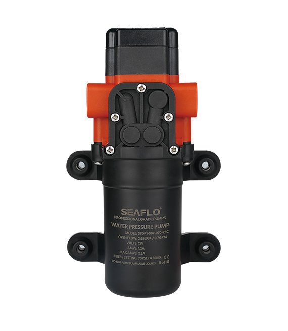 Model -SFDP2-015-040-23C- Automatic Demand Diaphragm Pump 24v Seaflo