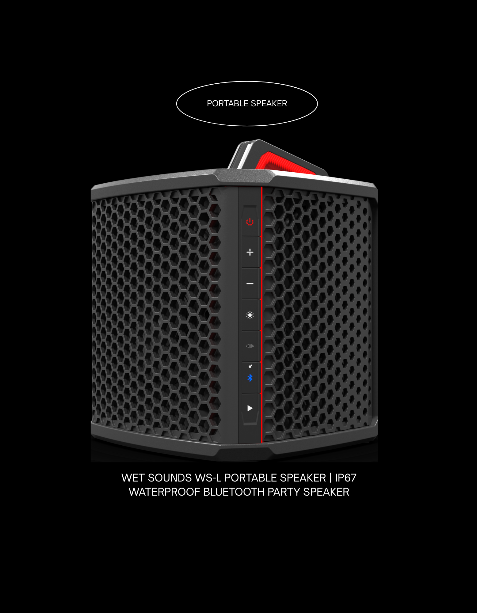 Wet Sounds WS-L Portable Speaker | IP67 Waterproof Bluetooth Party Speaker